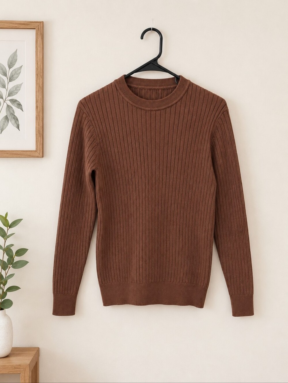 Dazy Women's Brown Ribbed Sweater Size Medium
